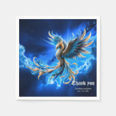 サファイアの夜明けのフェニックス スタンダードカクテルナプキン (正面)