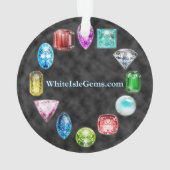 サファイアの宝石用原石のオーナメント オーナメント (裏面)