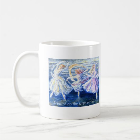 サファイアの海で踊ること コーヒーマグカップ (左)