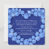 サファイアの結婚式のハート 45周年 パーティー招待 招待状 (裏面)