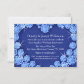 サファイアの結婚式 ハートの写真 パーティー招待状 招待状 (裏面)