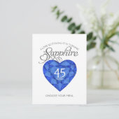 サファイアの結婚記念日のハートの芸術の食事の選択 エンクロージャーカード (スタンド正面)