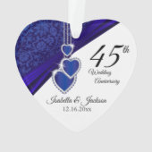 サファイアの結婚45周年記念グッズデザイン オーナメント (裏面)