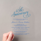 サファイアの結婚45周年記念 アクリル招待状 (インサイチュ (ポータブル))