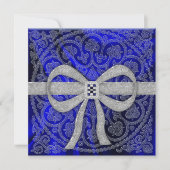 サファイアの絹のパーティの招待状 招待状 (正面)