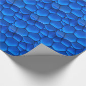 サファイアの青いドラゴンのスケール ラッピングペーパー (角)