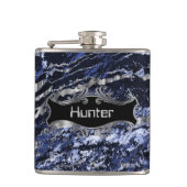 サファイアの青および銀 フラスク (正面)