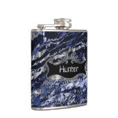 サファイアの青および銀 フラスク (右)