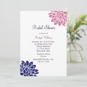 サファイアの青のはすの花のブライダルシャワー 招待状 (スタンド正面)