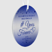 サファイアアニバーサリーイヤーFOREVER写真 オーナメント (正面)