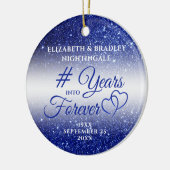 サファイアアニバーサリーイヤーFOREVER Photo Cera セラミックオーナメント (左)