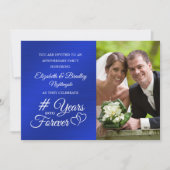 サファイアアニバーサリーハートが何年も続く 招待状 (正面)