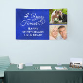 サファイアアニバーサリーハートが何年も続く 横断幕 (トレードショー)