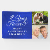 サファイアアニバーサリーハートが何年も続く 横断幕 (横)