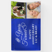 サファイアアニバーサリーハートが何年も続く 横断幕 (縦)