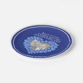 サファイアアニバーサリーフォトハート紙プレート ペーパープレート (アングル)