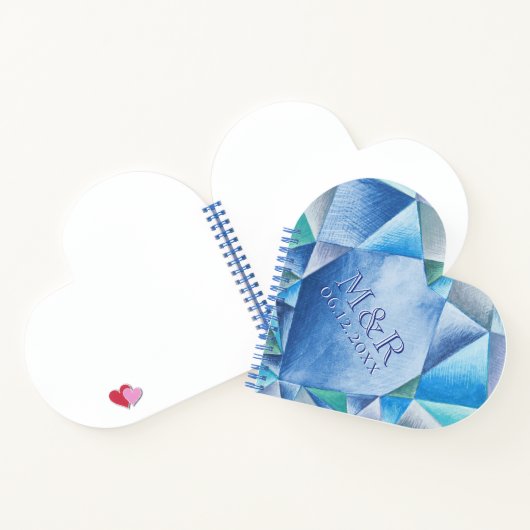 サファイアウォーターハート45結婚周年 ノートブック (内部)