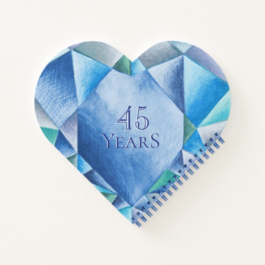 サファイアウォーターハート45結婚周年 ノートブック (裏面)