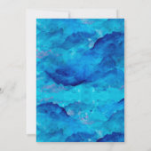 サファイアクラウドウィンドウモノグラム結婚式招待状 招待状 (裏面)