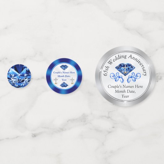 サファイアクリスチャン65周年記念紙吹雪 コンフェッティ (正面)