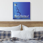 サファイアクリスマスツリー キャンバスプリント (インサイチュ (寝室))