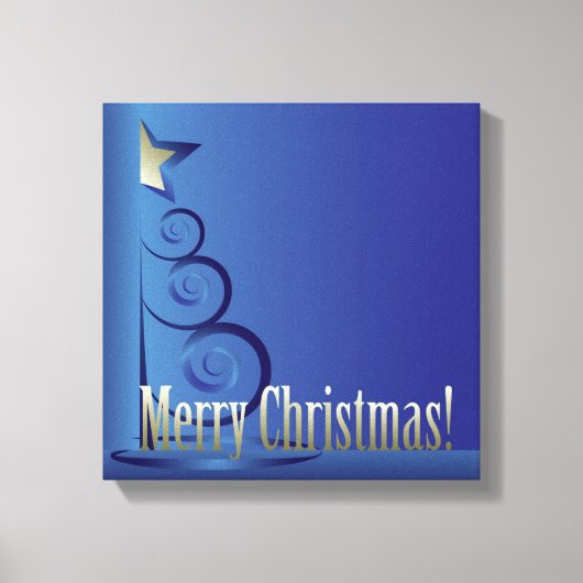 サファイアクリスマスツリー キャンバスプリント (正面)