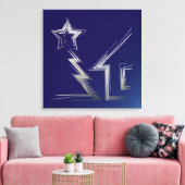 サファイアクリスマスナイト キャンバスプリント (インサイチュ (リビング))