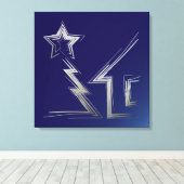 サファイアクリスマスナイト キャンバスプリント (インサイチュ (ウッドフロア))