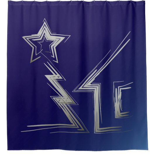 サファイアクリスマスナイト シャワーカーテン (正面)