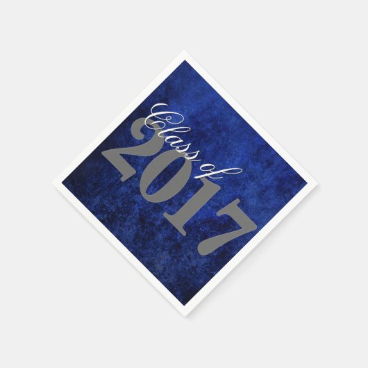 サファイアグラード | Blue 王室の Cobalt Azure Year スタンダードカクテルナプキン (角)