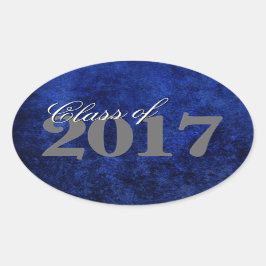 サファイアグラード | Blue 王室の Cobalt Azure Year 楕円形シール