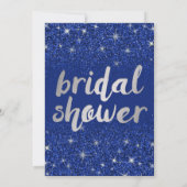 サファイアグリッターのブライダルシャワー招待状 招待状 (裏面)