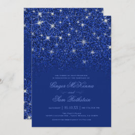サファイアグリッター結婚式招待状 招待状