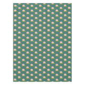 サファイアグリーンのピンクの蓮の花とユリのパッド テーブルクロス (正面)