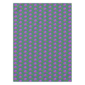 サファイアグリーンの紫色の蓮の花とユリのパッド テーブルクロス (正面)