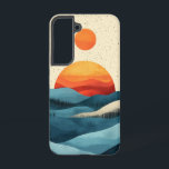 サファイアサンセットヒルズ電話ケース SAMSUNG GALAXY S22ケース<br><div class="desc">鮮やかなオレンジ色の太陽がサファイアブルーの山々に出会い、バランスに満ちた印象的なモダン自然シーンを作り出す。</div>