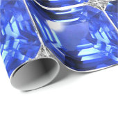 サファイアジェムストーンスカイブルー ラッピングペーパー (ロールコーナー)