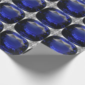 サファイアジェムストーンブルー ラッピングペーパー (角)