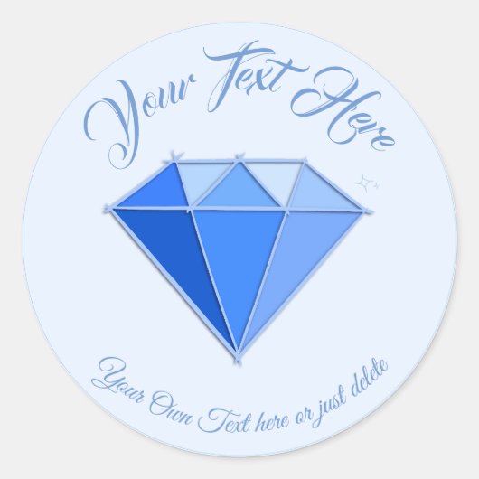 サファイアジェムストーン。ジュエリー.45結婚周年 ラウンドシール (正面)