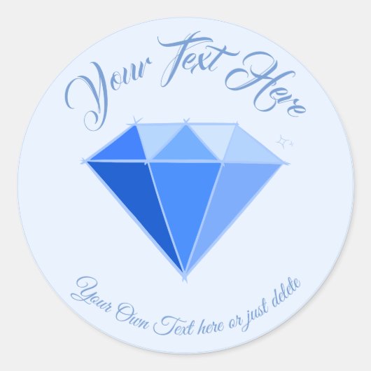 サファイアジェムストーン。ジュエリー.45結婚周年 ラウンドシール (正面)