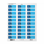 サファイアジェムストーン&金ゴールドモロッコタイルパターン ラベル (フルシート)