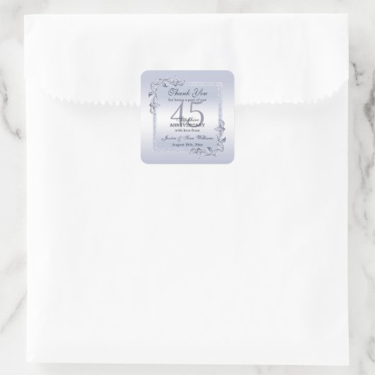 サファイアジェム&グリッター45結婚周年 スクエアシール (バッグ)