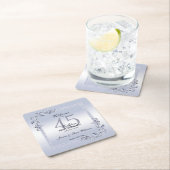 サファイアジェム&グリッター45結婚周年 スクエアペーパーコースター (インサイチュ)