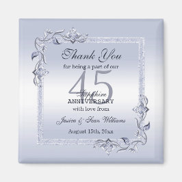 サファイアジェム&グリッター45結婚周年 マグネット