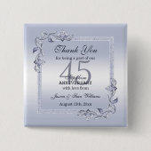 サファイアジェム&グリッター45結婚周年 缶バッジ (正面)