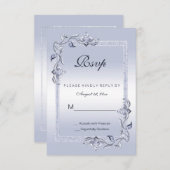 サファイアジェム&グリッター45thウェディングRSVP (正面/裏面)