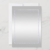 サファイアジェム＆グリッター＆シルバー 1周年結婚式 招待状 (裏面)