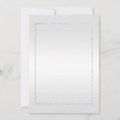 サファイアジェム&グリッター&プラチナ 1周年結婚式 招待状 (裏面)