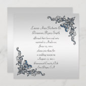 サファイアジュエリートスワーズ結婚ポストのお祝い 招待状 (正面/裏面)