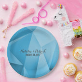 サファイアジュエル結婚トーンの紙プレート ペーパープレート (パーティー)